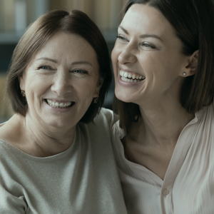 Older mother and grown daughter