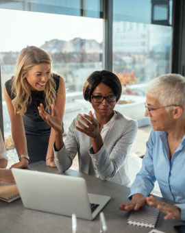 group of people talking